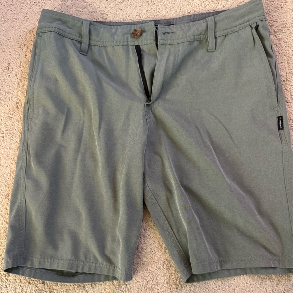O'Neill Men's Olive Green Flat Front Shorts